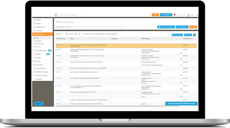 Bild: Baumaterialien oder andere Lieferbestellungen können direkt per Sonepar-HERO Software getätigt werden
